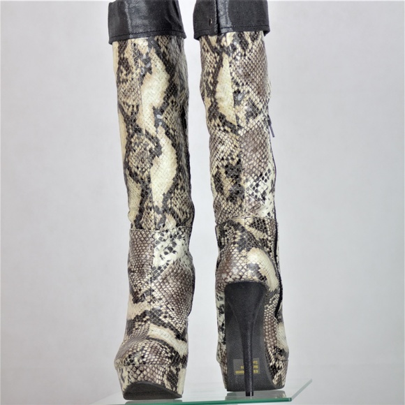 Charlotte Russe 8, knee high faux snakeskin boots - Picture 3 of 8